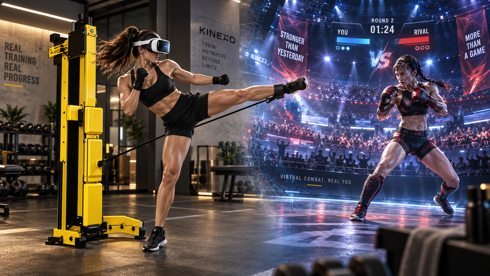 Experiencia física y virtual de combate KINEXO